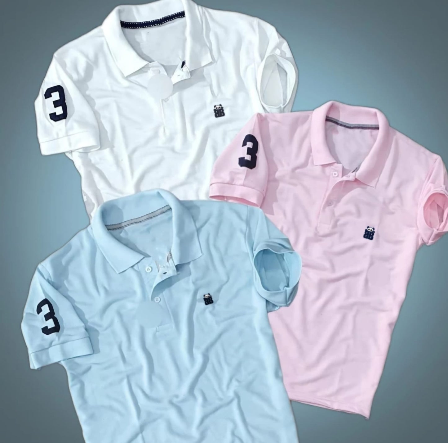 Men's Solid Polo T-Shirt Pack of 3